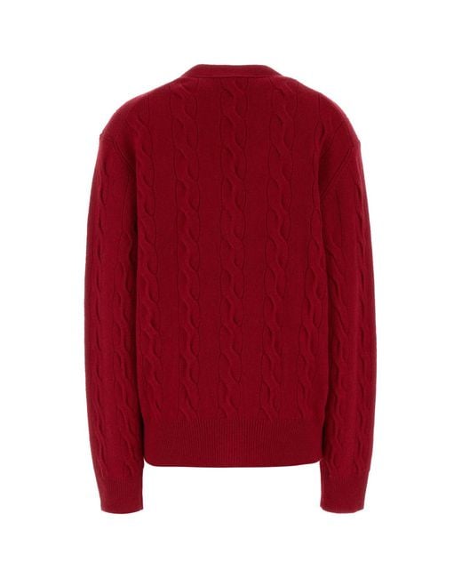 AMI Red Wool Cardigan