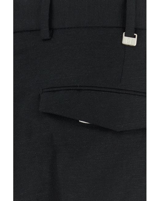 PT Torino Black Wool Blend Michael Pant for men