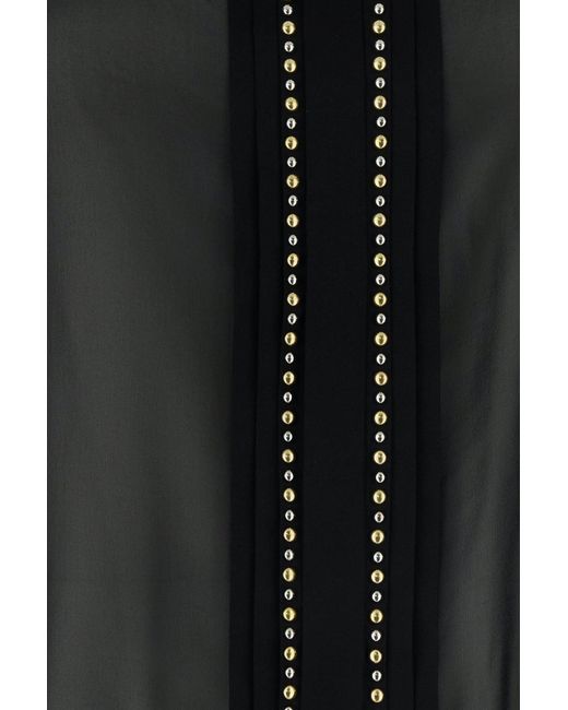 Camicia in seta nera di Versace in Black