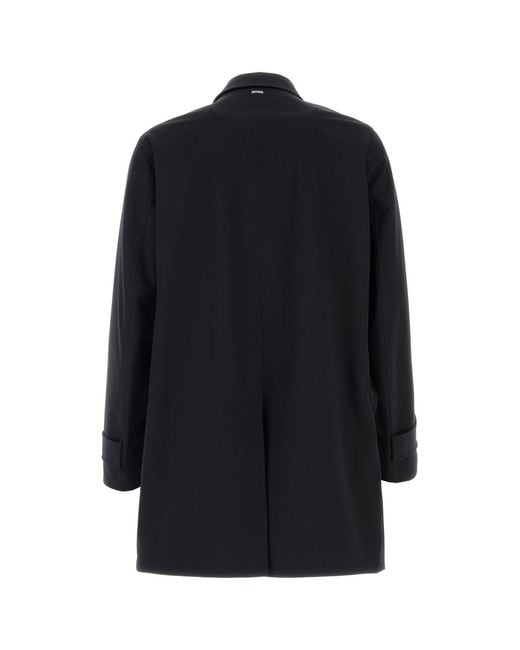 Herno Blue Polyester Raincoat for men