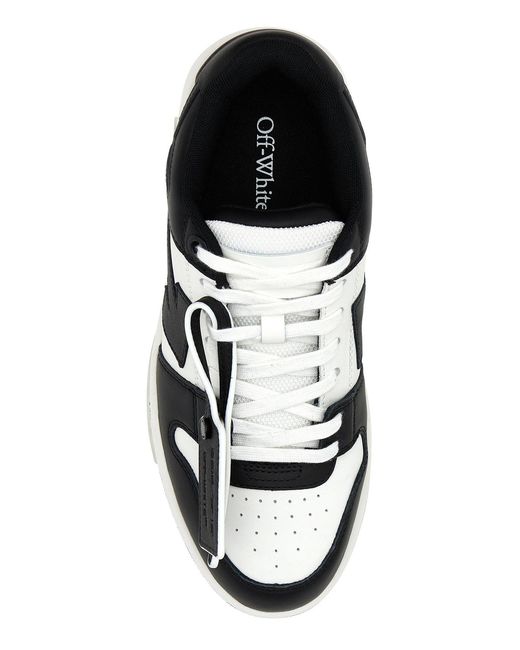 Off-White c/o Virgil Abloh Black Two-tone Leather Out Of Office Sneakers