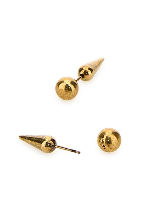 Jil Sander White Metal Earrings