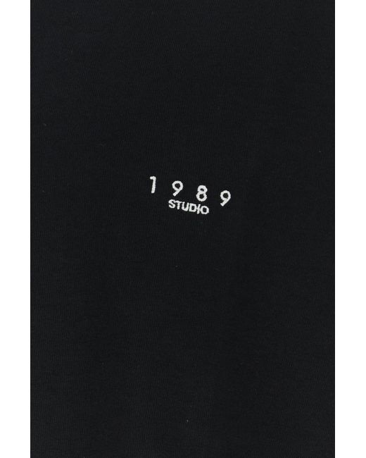 1989 STUDIO Black Cotton T-shirt for men