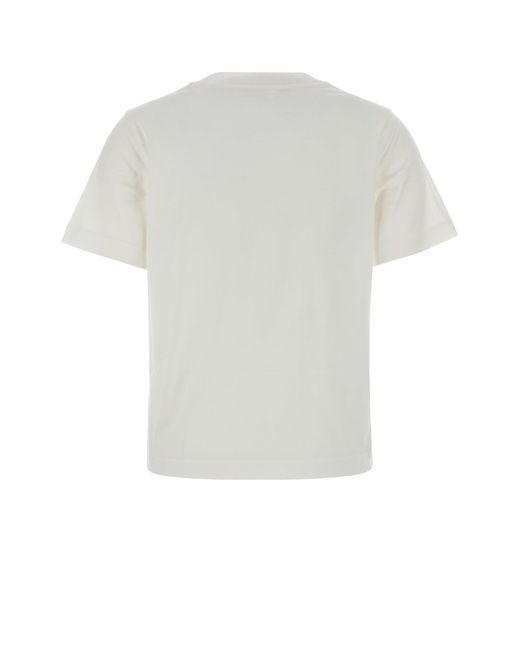Burberry White Logo Crew Neck T-Shirt