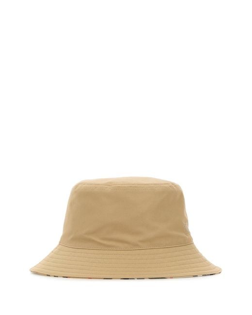 Burberry Natural Beige Cotton Reversible Baseball Cap for men