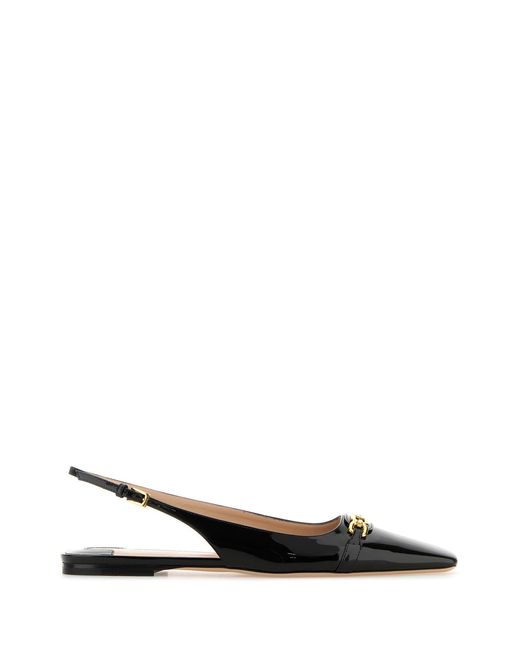 Tom Ford Black Leather Ballerinas