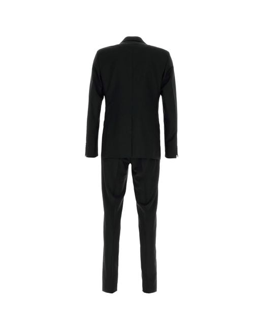 Completo in misto lana nera di Prada in Black da Uomo