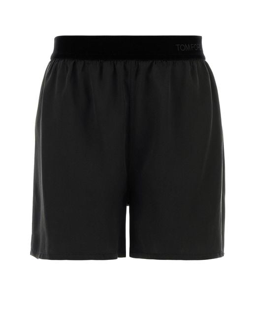 Tom Ford Black Satin Shorts