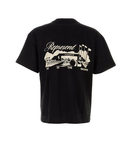 T-shirt Raceway in cotone nero di Represent in Black da Uomo