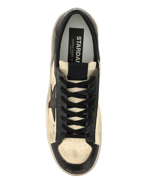Golden Goose Deluxe Brand Black Two-tone Leather And Suede Stardan Sneakers for men