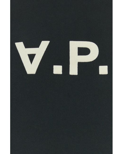 A.P.C. Black Slate Cotton Sweatshirt for men