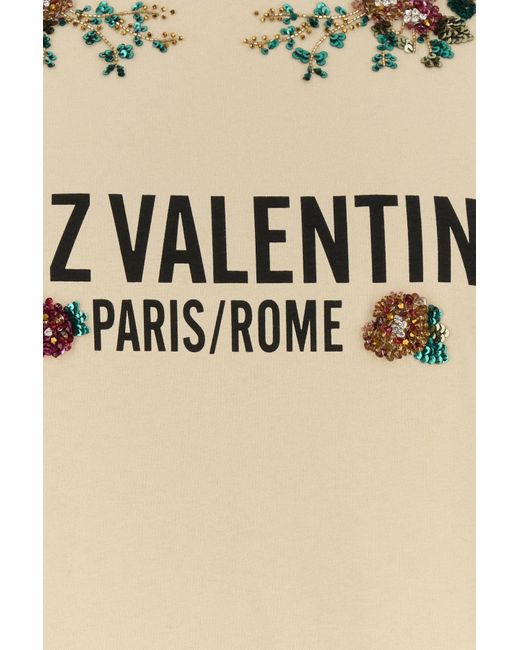 Valentino Garavani Natural Cream Cotton T-shirt