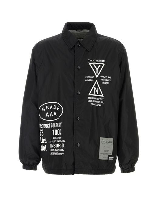 Yohji Yamamoto Black Nylon X Neighborhood Windbreaker for men