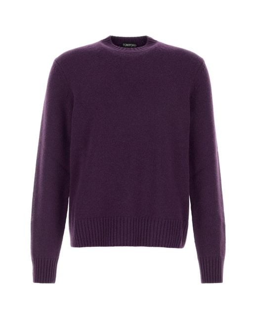 Maglione in cashmere viola di Tom Ford in Purple da Uomo