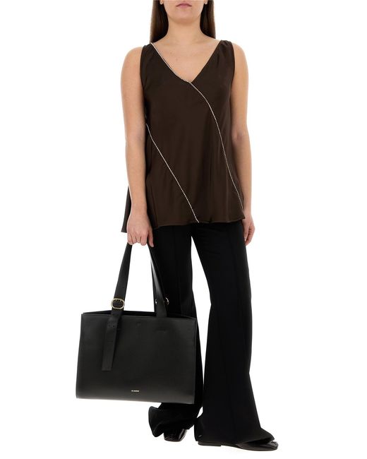 Jil Sander Black Grain De Poudre Pant