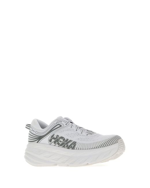Hoka One One White Two-tone Fabric Bondi 7 Sneakers for men