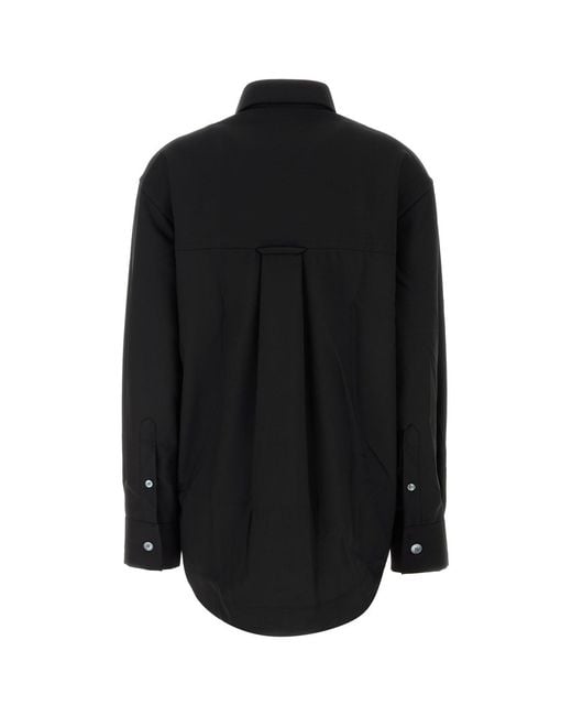 AMI Black Oversized Solid Shirt