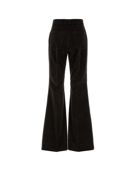 Ferragamo Black Salvatore Dark Corduroy Flared Pant