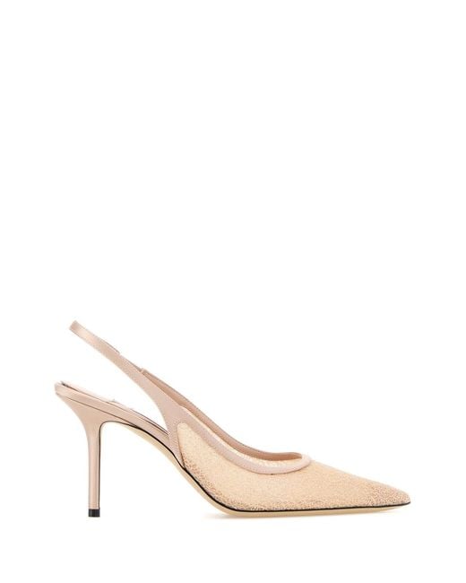 Jimmy Choo Pink Solid Pointed Toe Heels