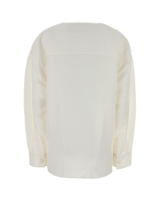 Jil Sander White Regular Solid Shirt