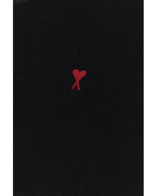 AMI Black Quota - De Coeur Crewneck Sweater