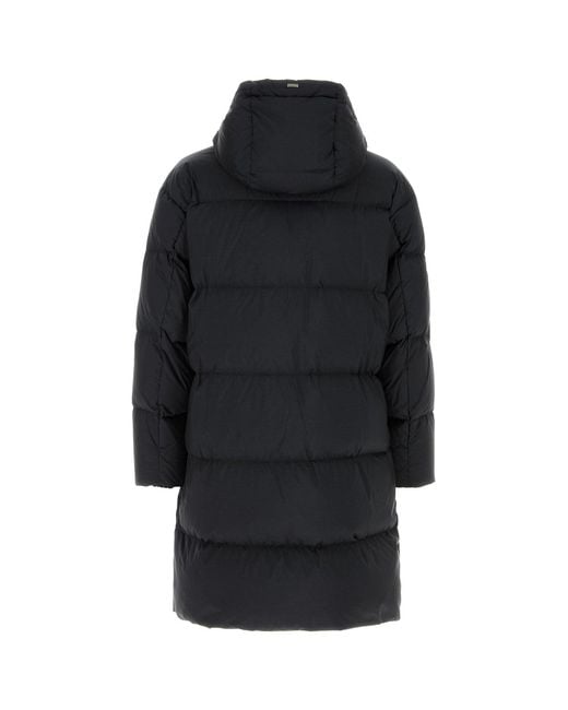Herno Black Nylon Blend Down Jacket for men
