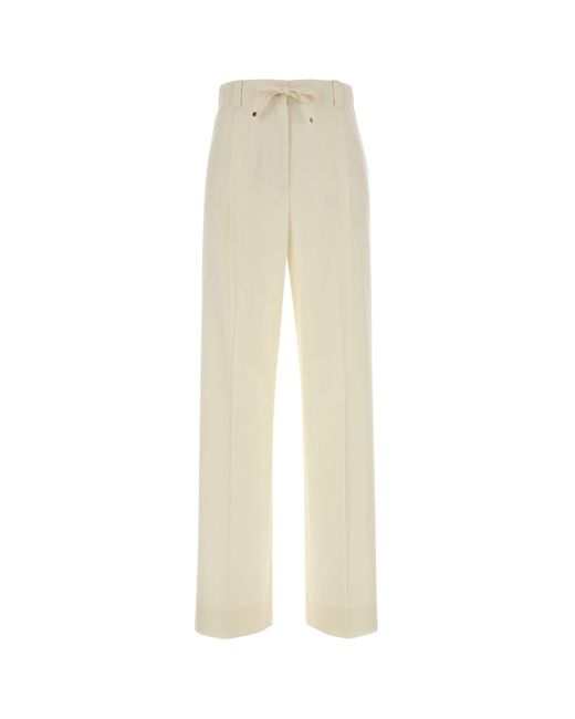 Moncler White Cream Wool Pant