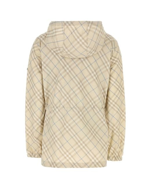 Burberry Natural Printed Polyester Jacket