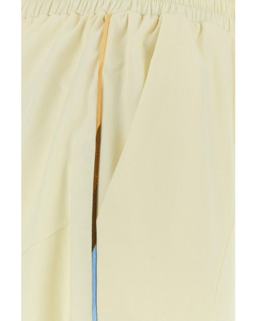 Amotea White Pastel Yellow Poplin Nila Pant