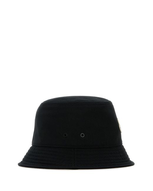 Cappello da pescatore in tela nera di Moncler in Black