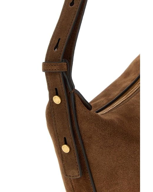 Tod's Brown Suede Mini Shoulder Bag