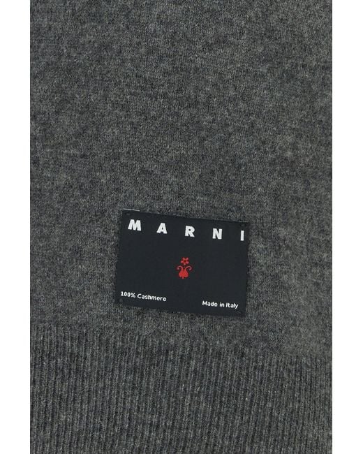 Marni Gray Cashmere Polo Shirt