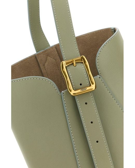 J&m Davidson Sage Green Leather Quiver Nano Bucket Bag