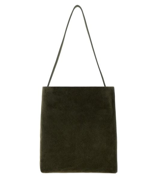 Marni Black Bottle Green Suede Small Museo Shoulder Bag
