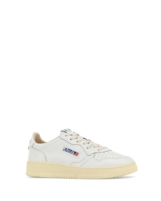 Autry White Leather Sneakers for men