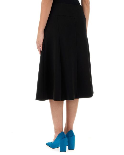 Alaïa Black Stretch Polyester Blend Skirt