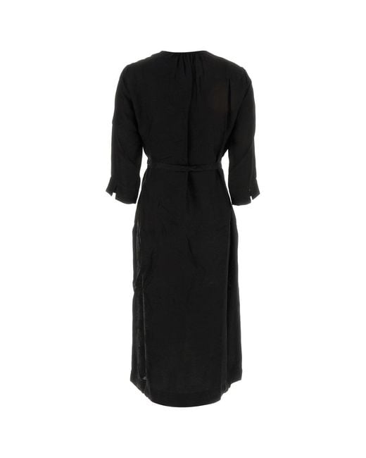 Uma Wang Black Viscose Blend Anthea Dress