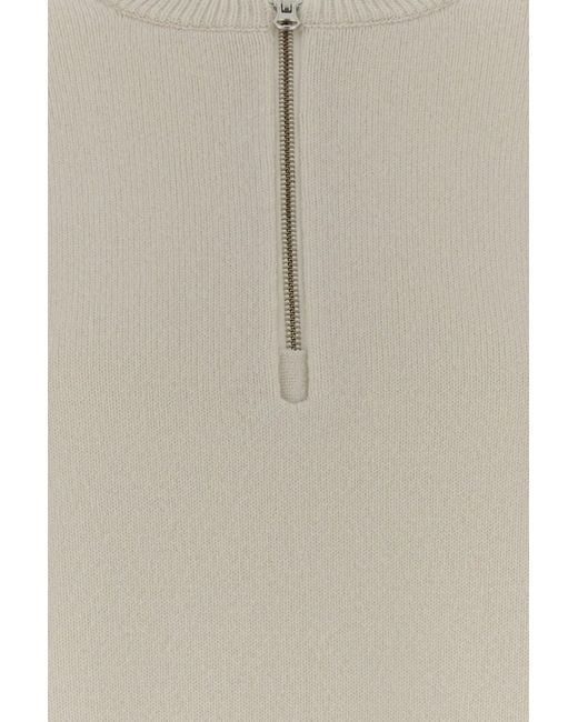 Extreme Cashmere White Ivory Stretch Cashmere Blend N°496 Oversize Sweater