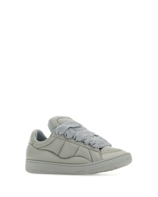 Lanvin Gray Curb Xl Leather Sneakers for men