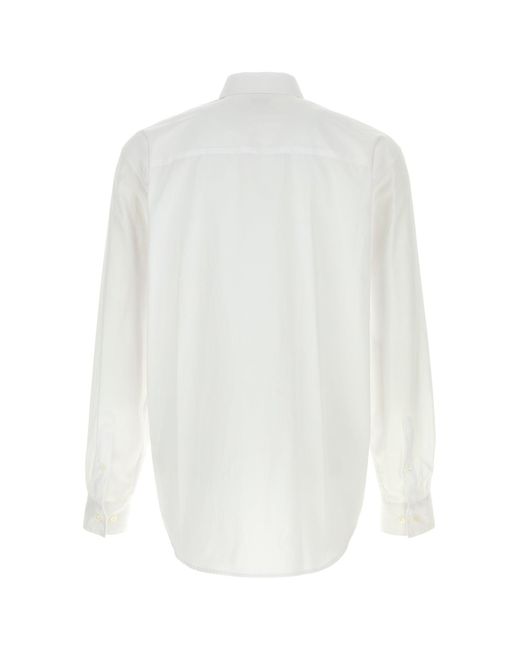 Dries Van Noten White Poplin Shirt for men