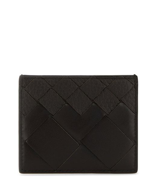 Portacarte Intrecciato in pelle testa di moro di Bottega Veneta in Black da Uomo