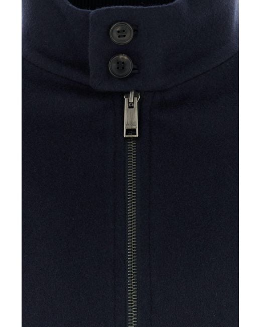 Zegna Dark Blue Cashmere Jacket for men