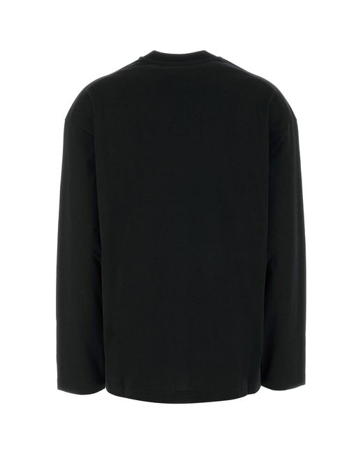Jil Sander Black T-Shirt Cn Ls Pnt