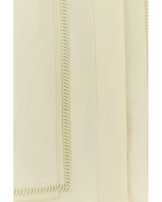 Camilla & Marc White Cream Linen Blend Fortuna Shirt