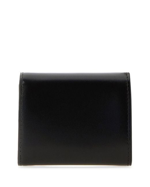 A.P.C. Black Leather Envelope Coin Purse
