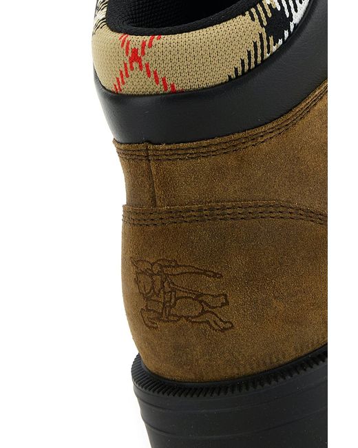 Burberry Brown Suede Moor Ankle Boots for men