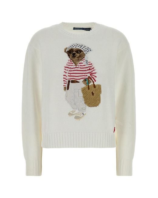 Polo Ralph Lauren White Cotton Sweater