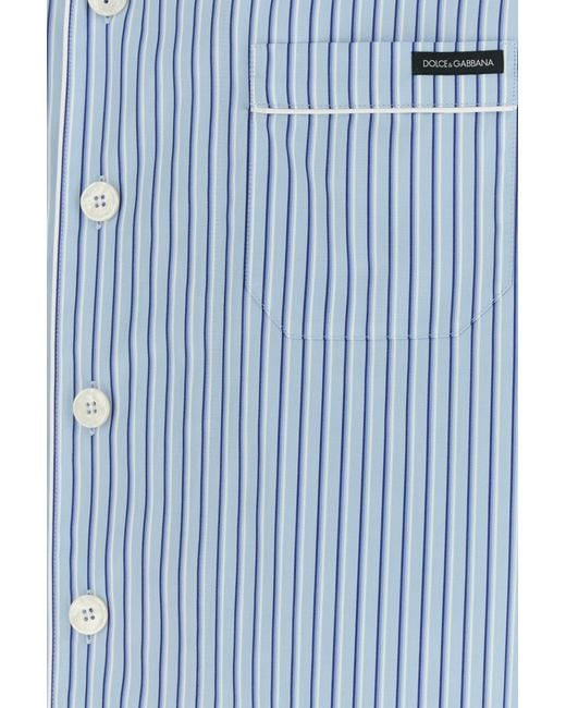 Dolce & Gabbana Blue Stripes Shirt for men