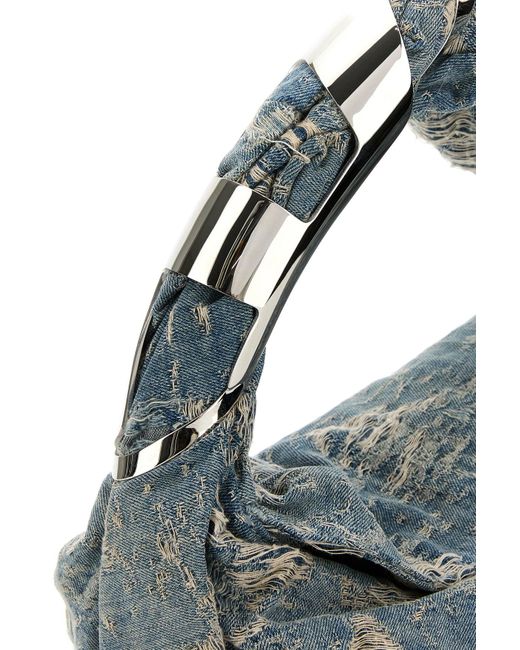 DIESEL Blue Denim Grab-d Hobo Shopping Bag
