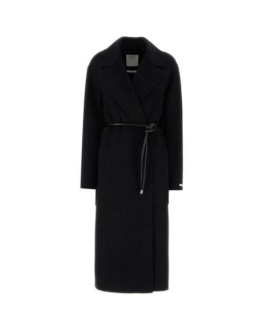 Sportmax Black Wool Zannata Coat